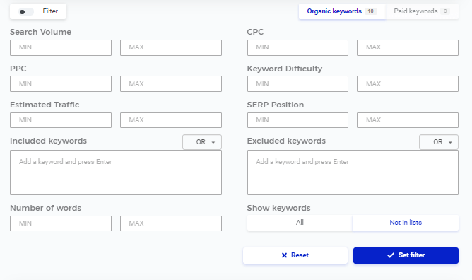 kwfinder filter