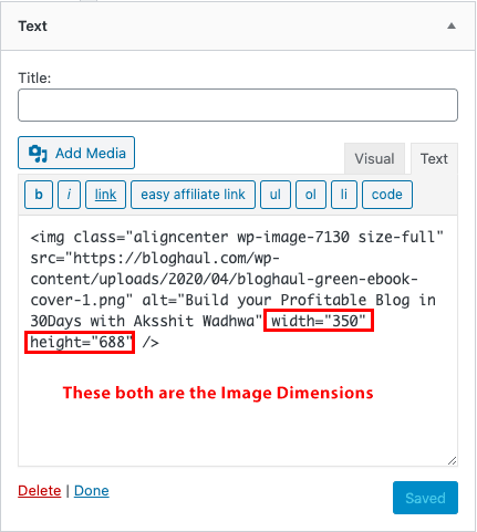 Specify Image Dimensions